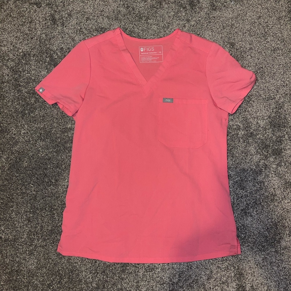 Figs Catarina scrub top -XS neon pink